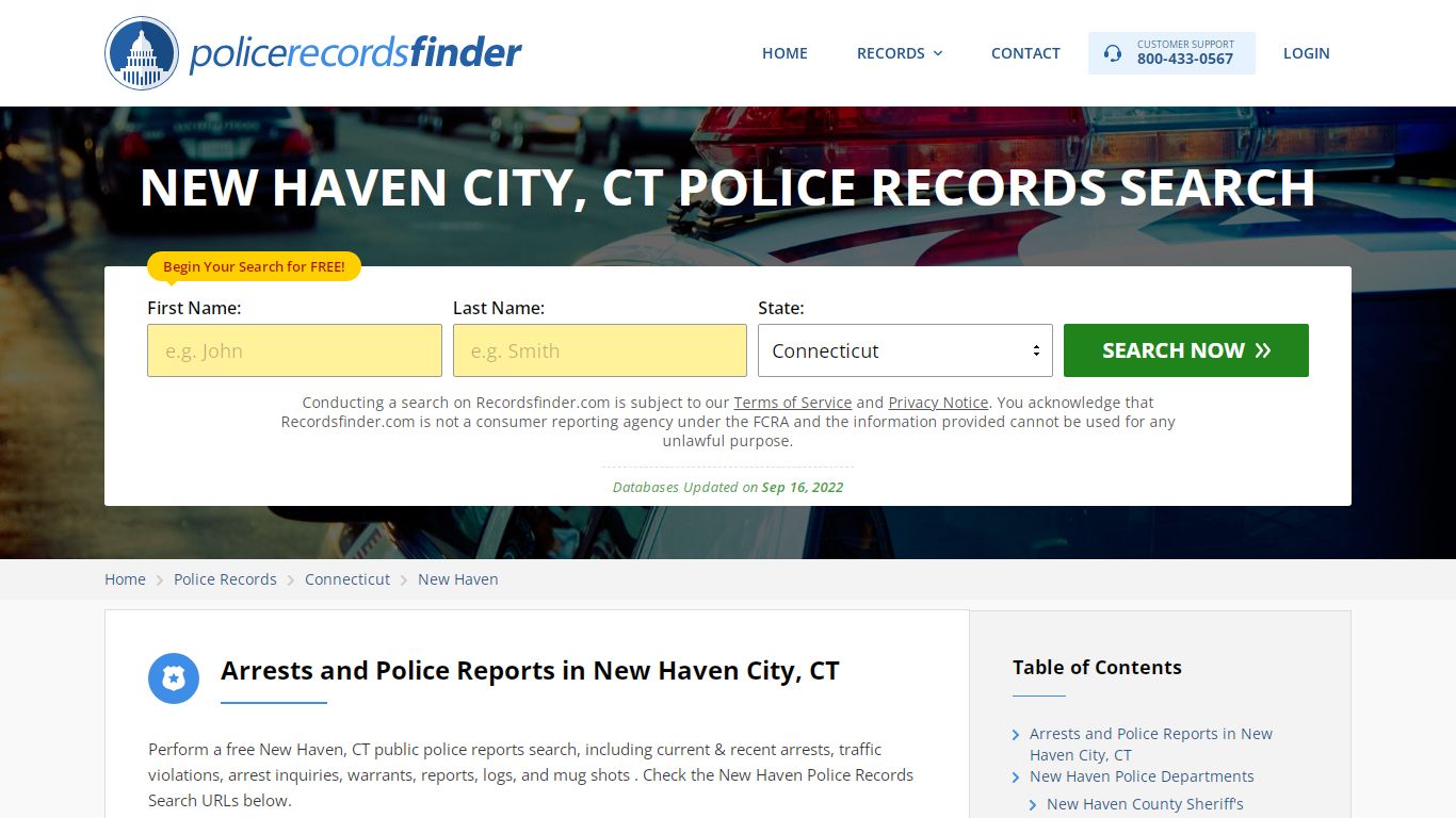 NEW HAVEN CITY, CT POLICE RECORDS SEARCH - RecordsFinder